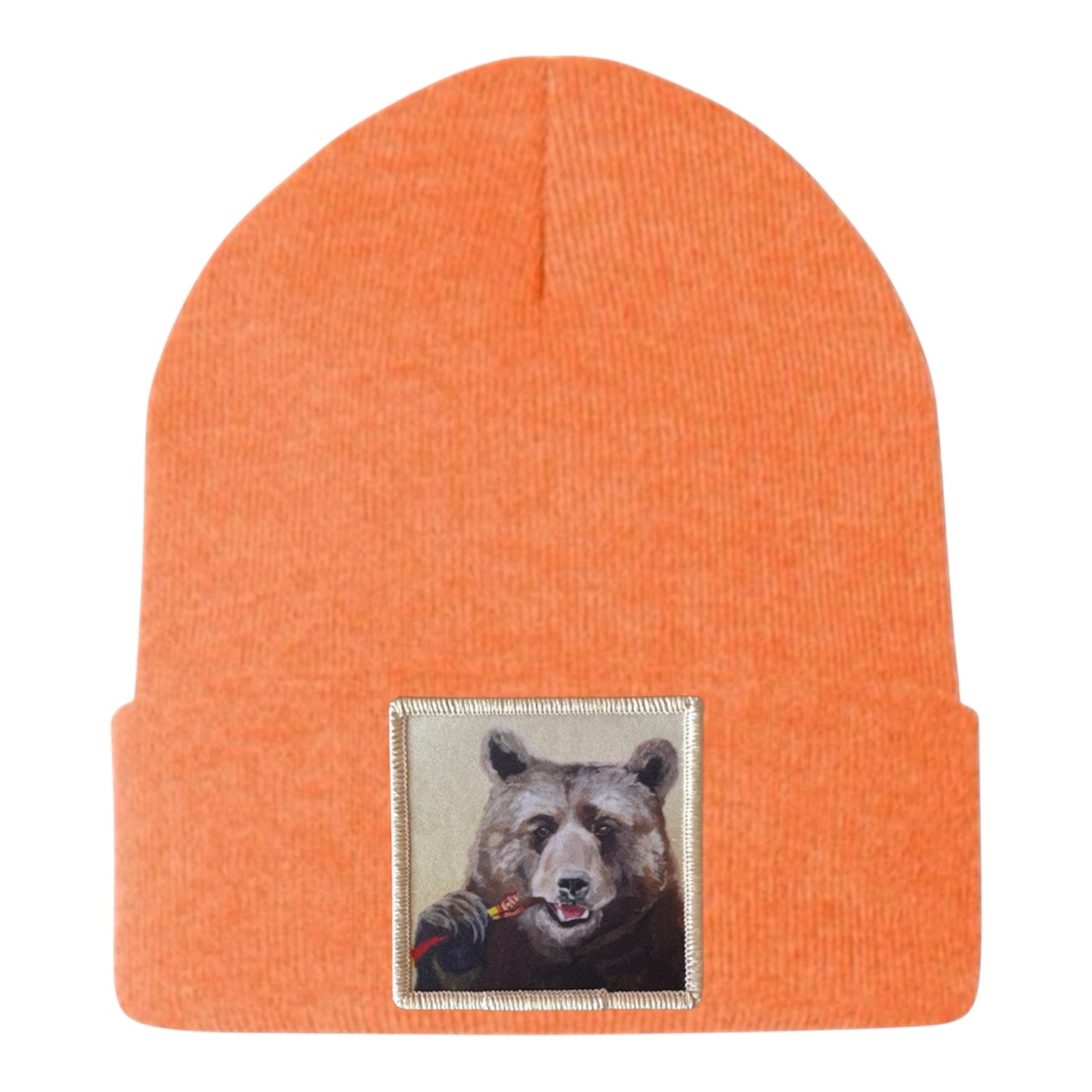 Slim Jimmy Bear Beanie Hats Flyn Costello Heather Orange