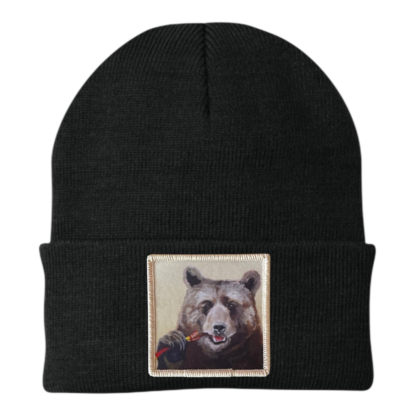 Slim Jimmy Bear Beanie Hats Flyn Costello Black