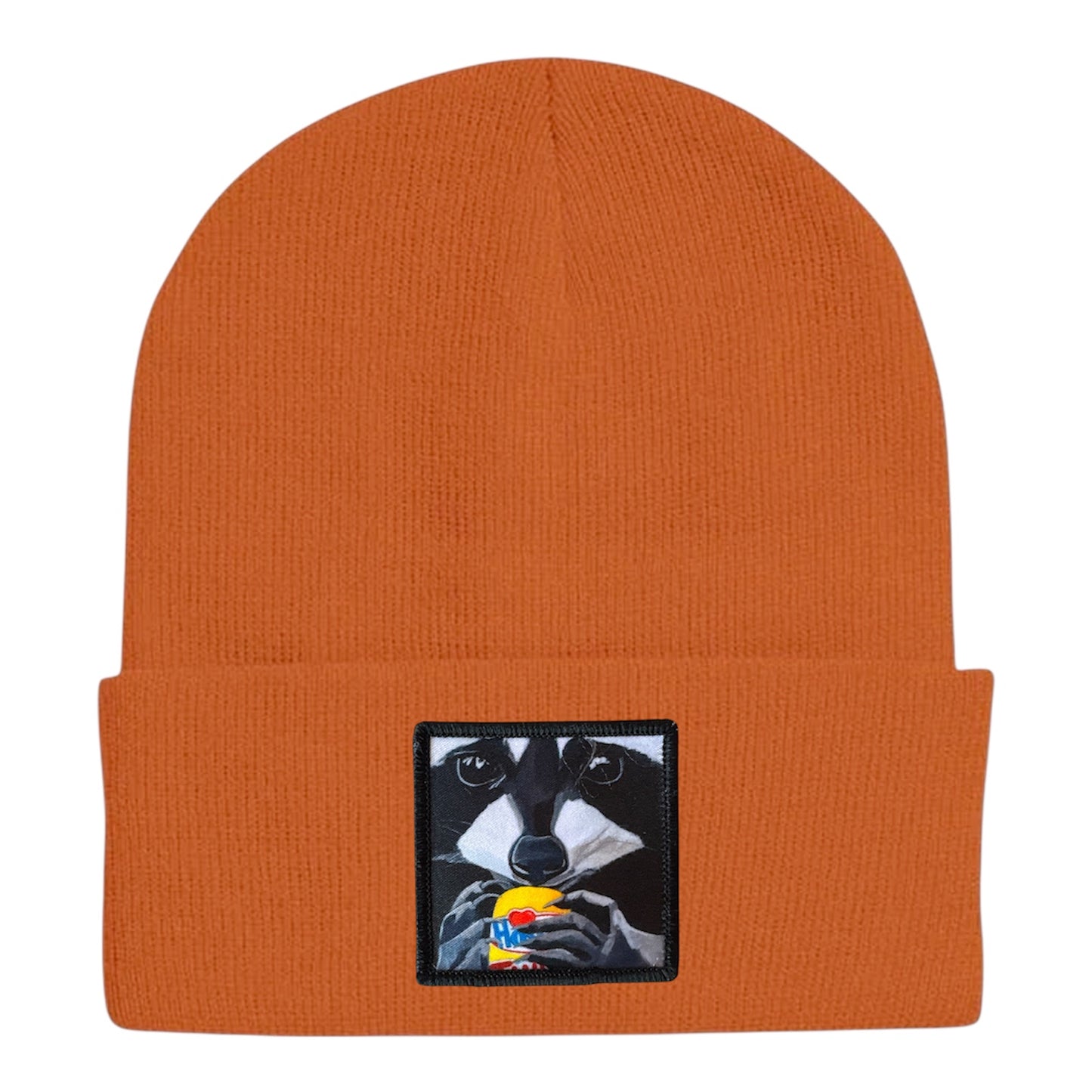 The Snack Kid Raccoon Beanie Hats Flyn Costello Burnt Orange
