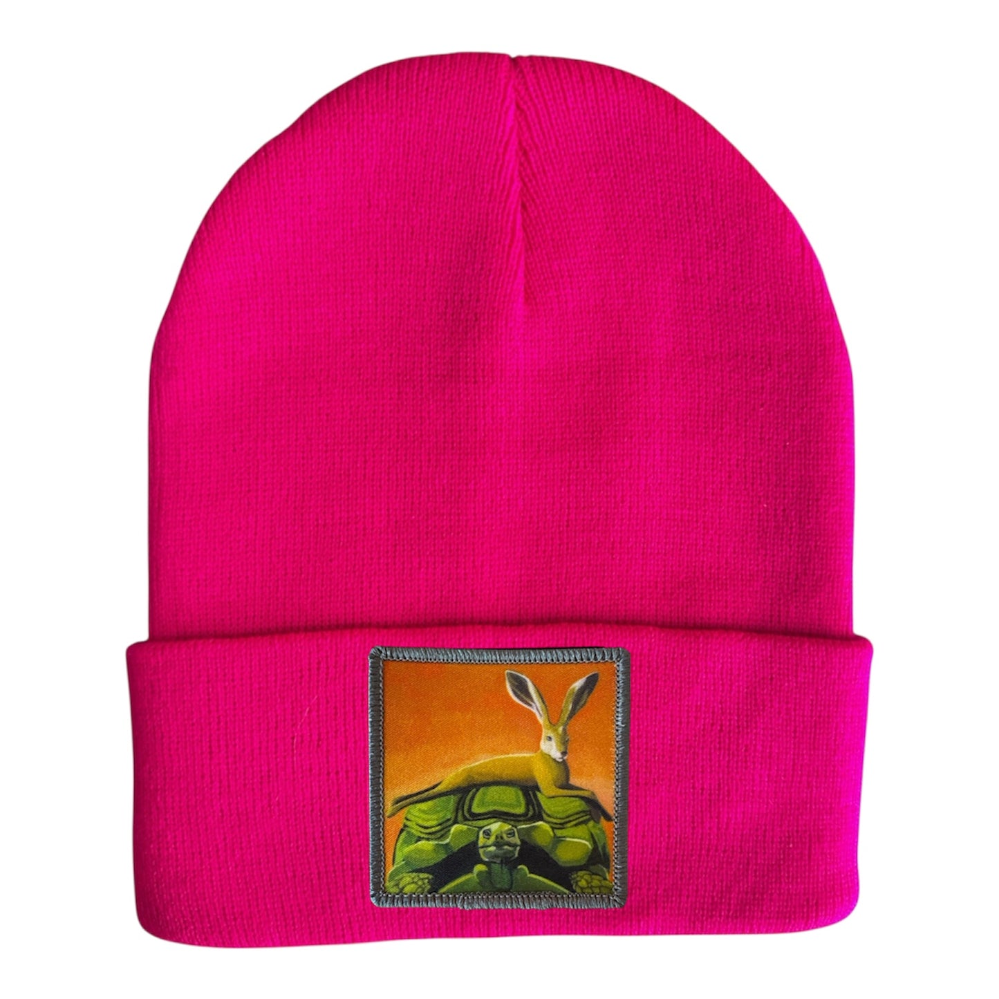 The Tortoise By a Hare Beanie Hats FlynHats Neon Fuchsia