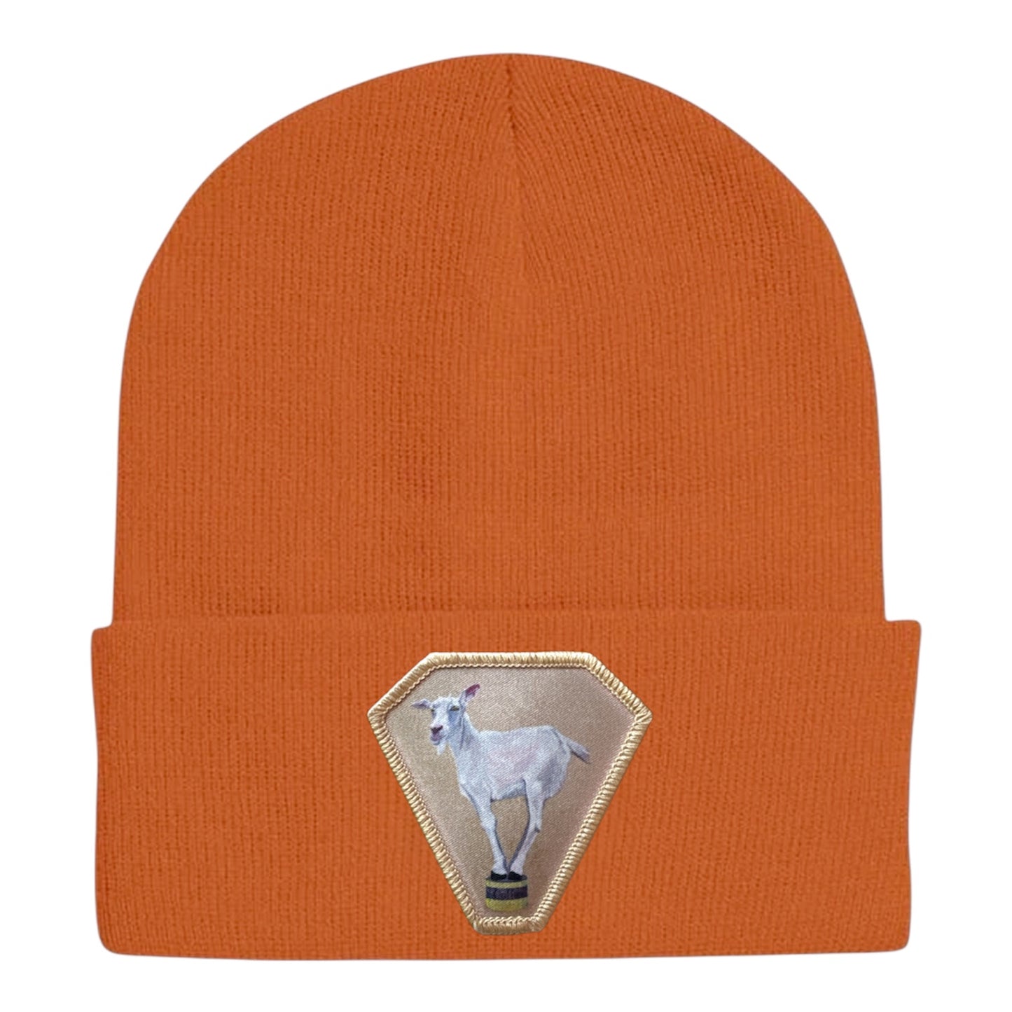 Diamond Goat Beanie Hats Flyn Costello Burnt Orange