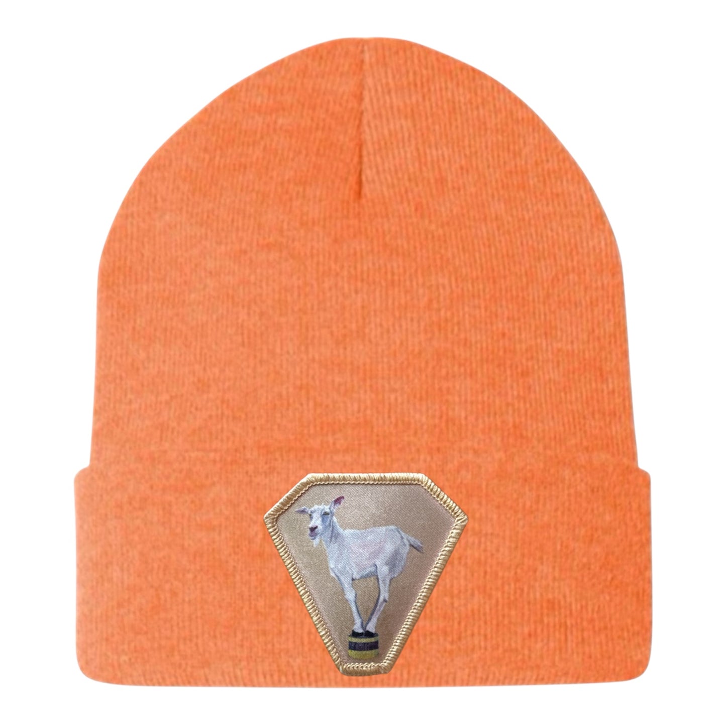 Diamond Goat Beanie Hats Flyn Costello Heather Orange