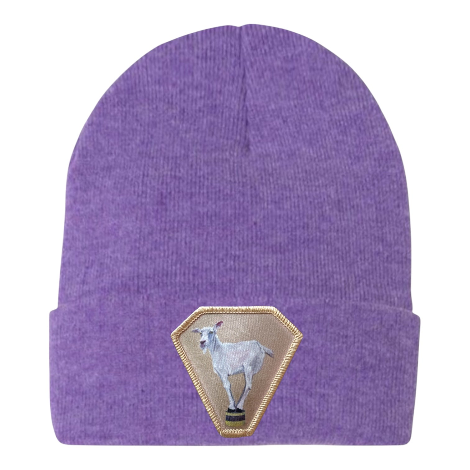 Diamond Goat Beanie Hats Flyn Costello Heather Purple