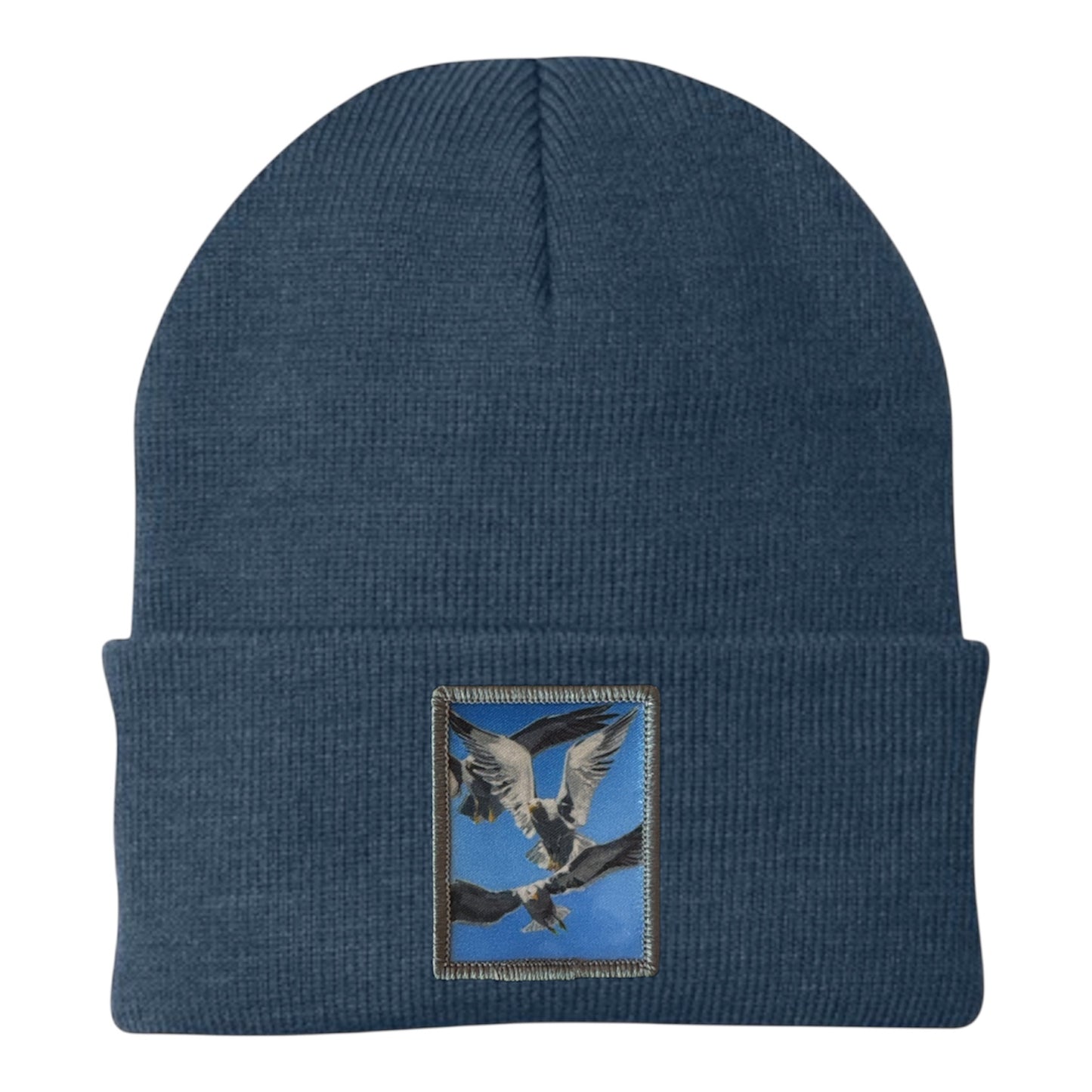 Flock Of Seagulls Beanie Hats FlynHats Dusty Blue