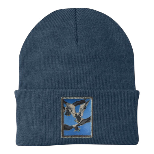 Flock Of Seagulls Beanie Hats FlynHats Dusty Blue