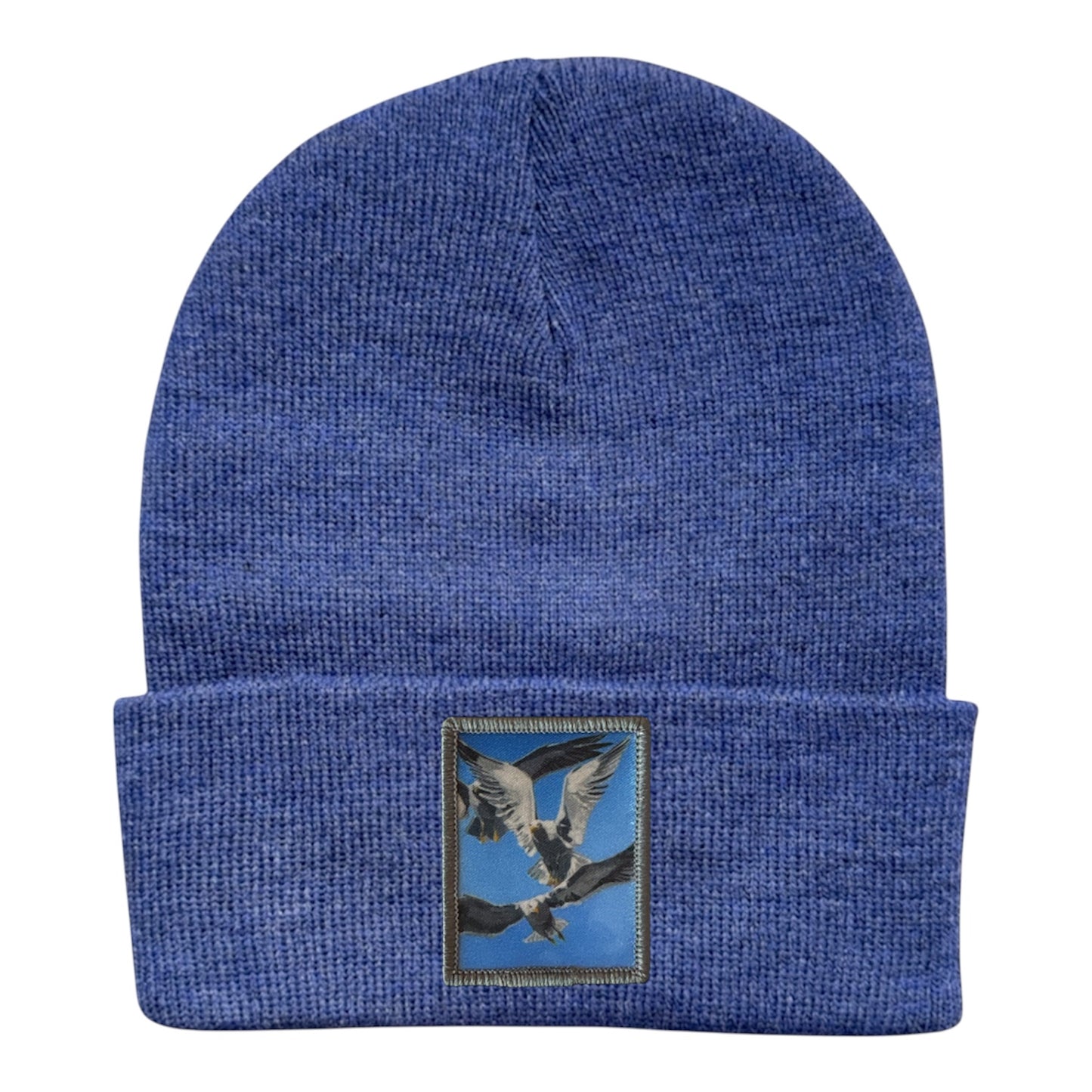 Flock Of Seagulls Beanie Hats FlynHats Heather Blue