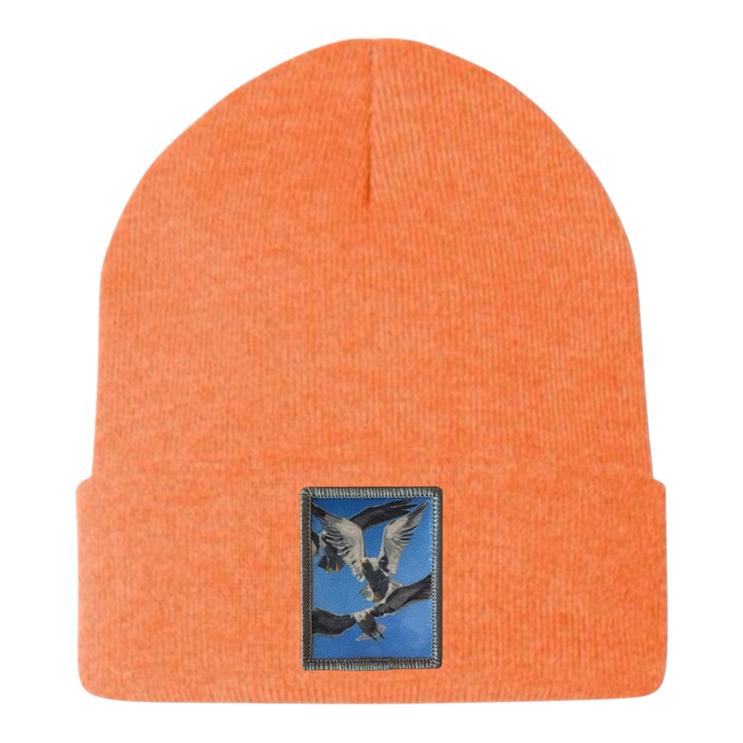 Flock Of Seagulls Beanie Hats FlynHats Heather Orange