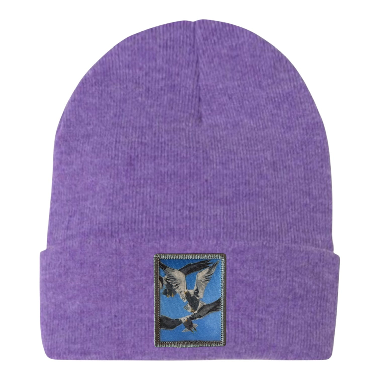 Flock Of Seagulls Beanie Hats FlynHats Heather Purple