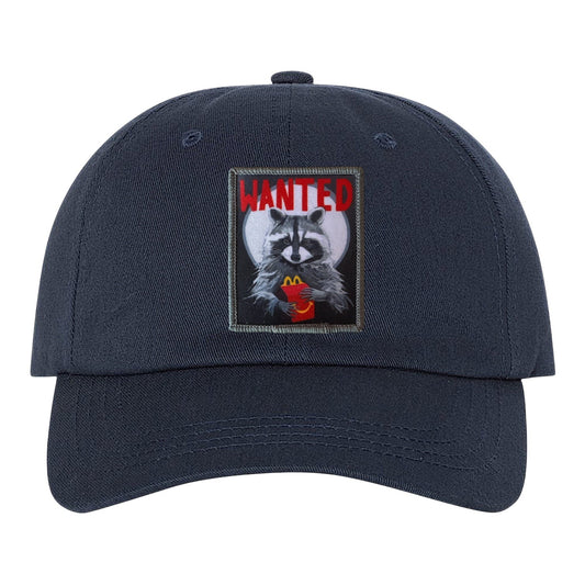 WANTED Dad Hat Hats FlynHats Eco-Washed Navy