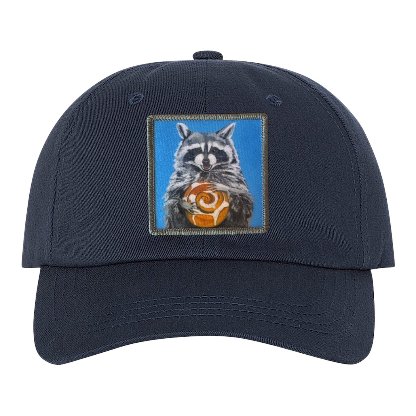 Cinnabun Bandit Dad Hat Hats FlynHats Eco-Washed Navy
