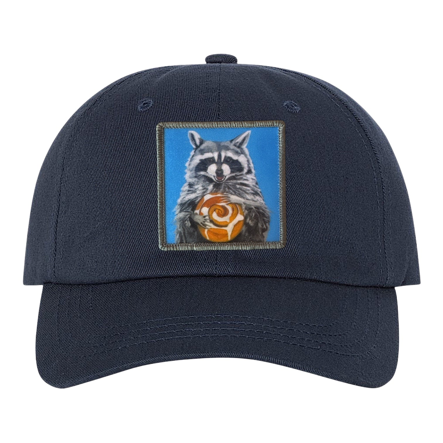 Cinnabun Bandit Dad Hat Hats FlynHats Eco-Washed Navy