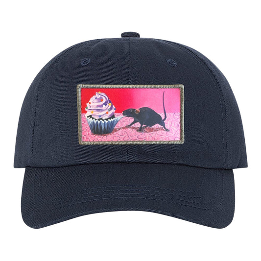 Rats Got My Cake Dad Hat Hats FlynHats Eco-Washed Navy