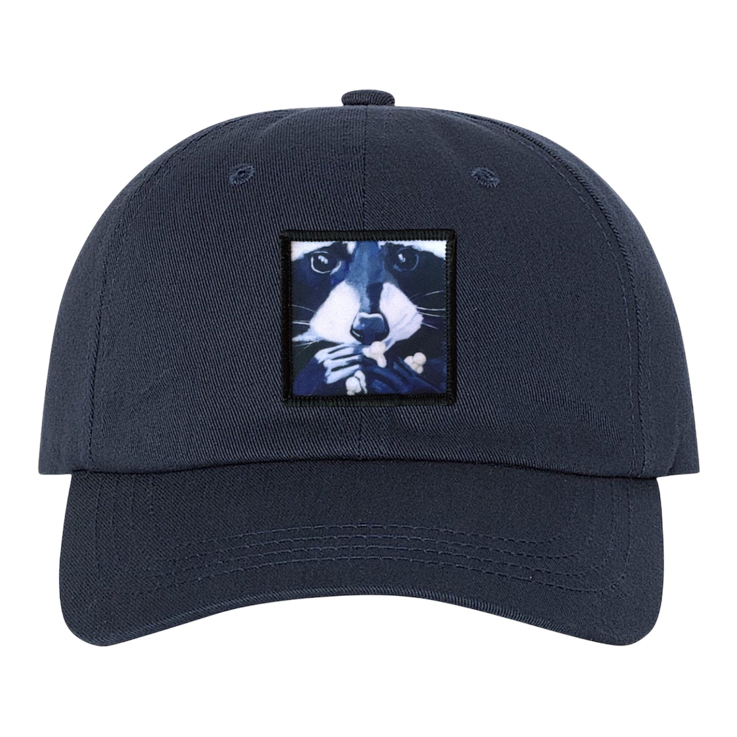 Raccoon Pop Dad Hat Hats FlynHats Eco-Washed Navy