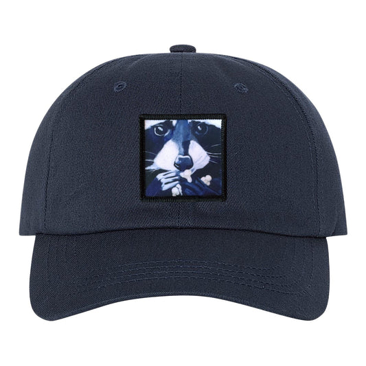 Raccoon Pop Dad Hat Hats FlynHats Eco-Washed Navy