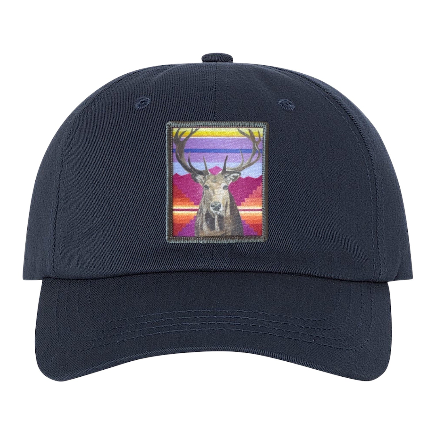 Elk Dad Hat Hats FlynHats Eco-Washed Navy