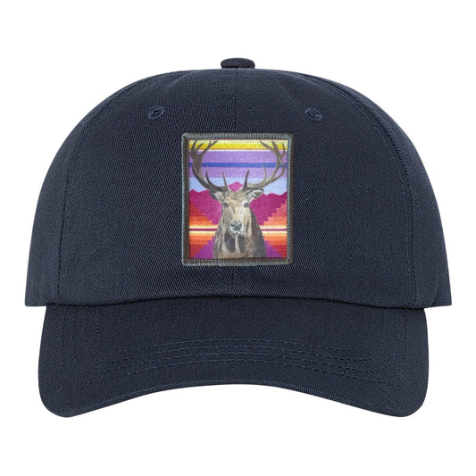 Elk Dad Hat Hats FlynHats Eco-Washed Navy