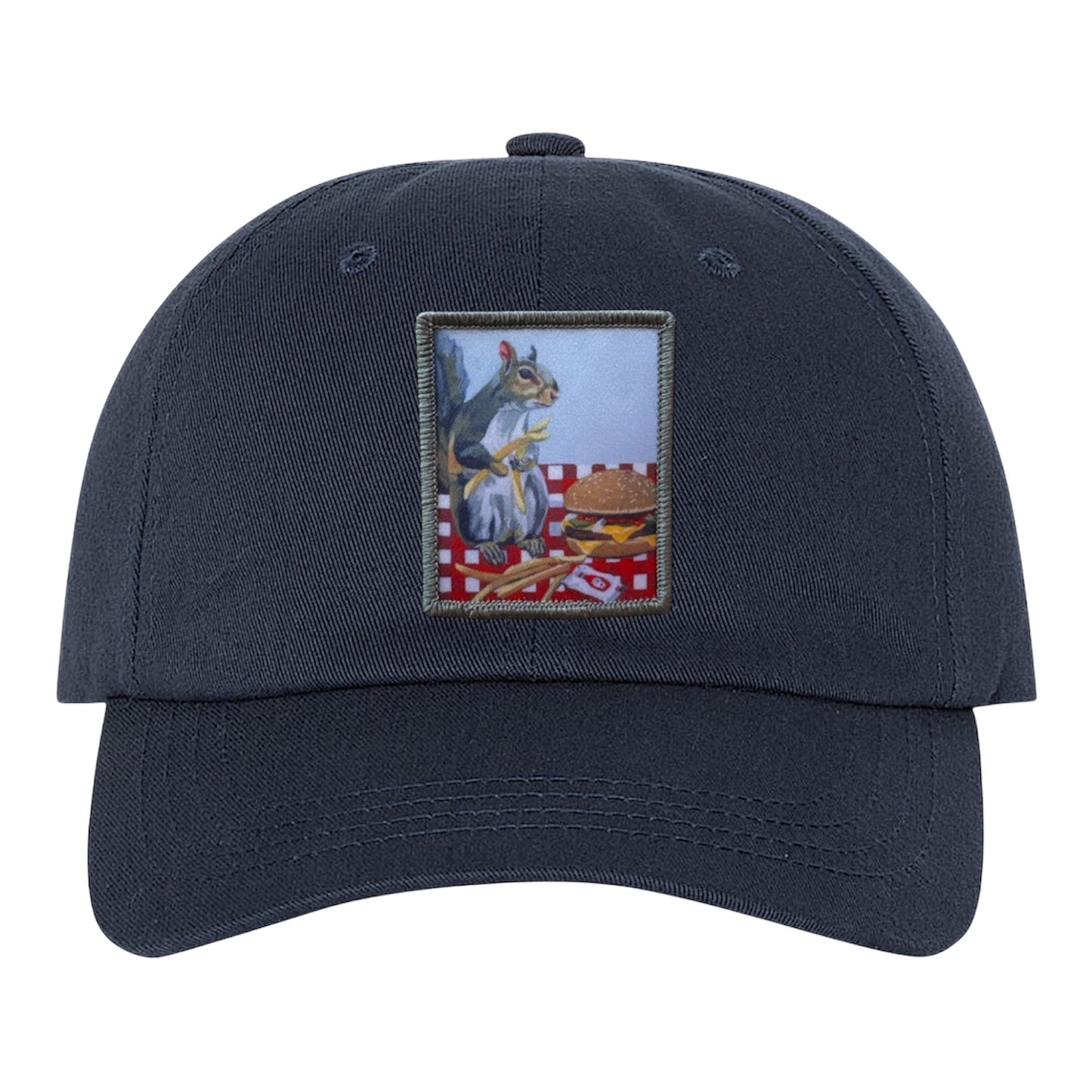 Eco-Washed Navy Dad Hat Hats FlynHats Squirrel Burger