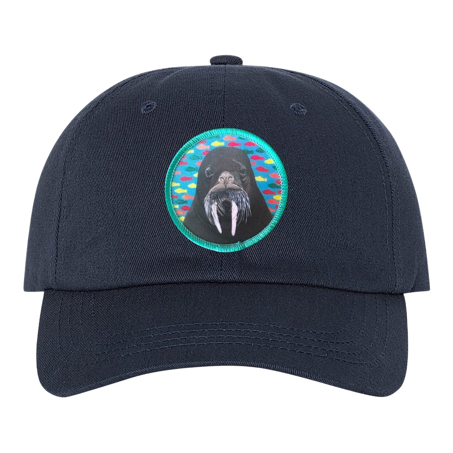 Walrus Dad Hat Hats FlynHats Eco-Washed Navy
