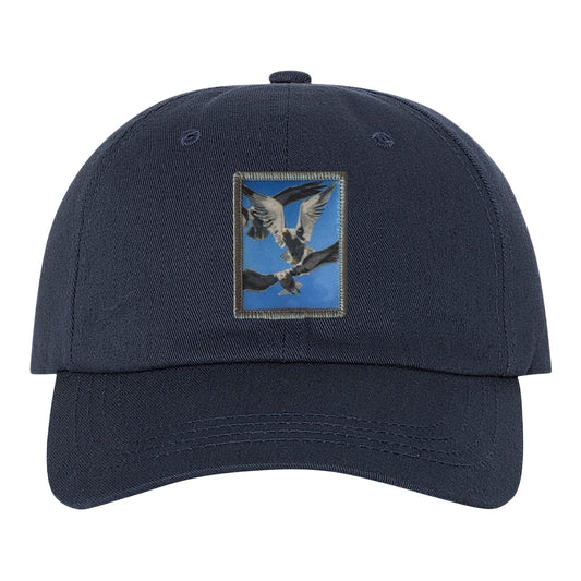 Flock Of Seagulls Dad Hat Hats FlynHats Eco-Washed Navy