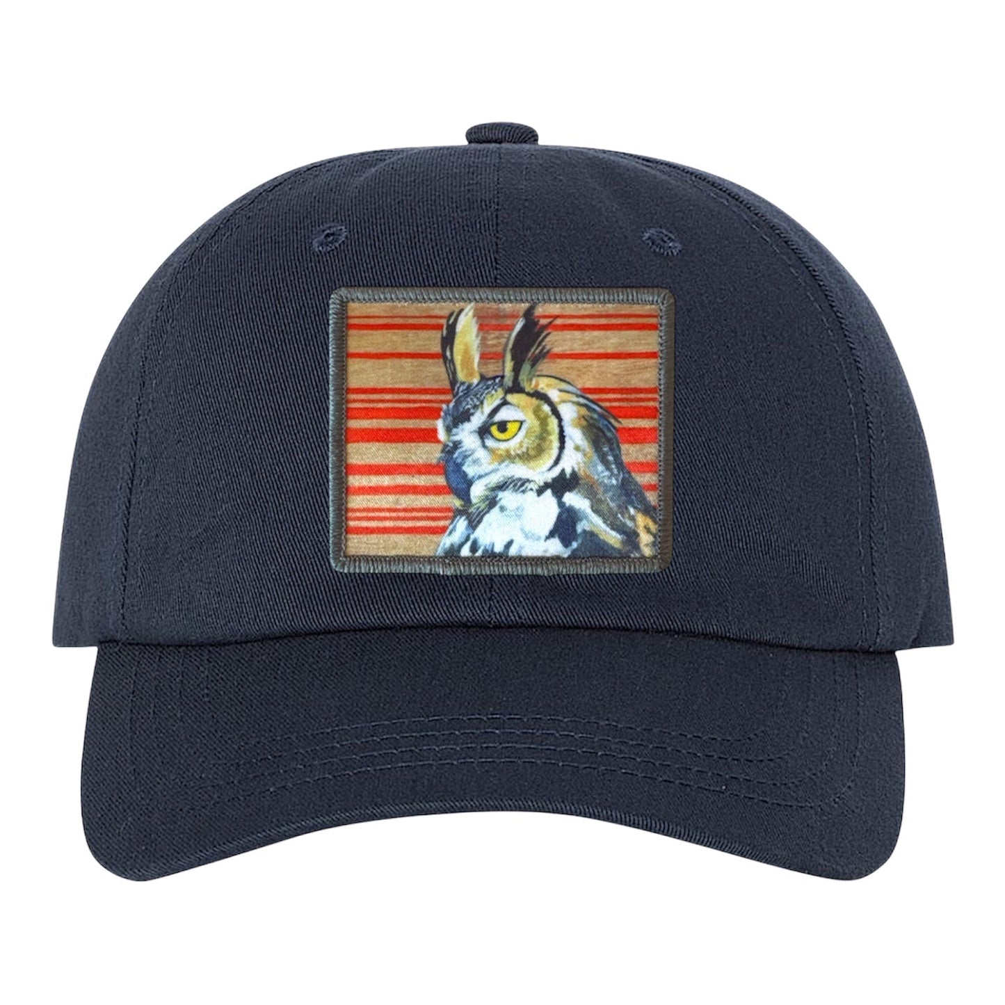 Red Gaia Dad Hat Hats FlynHats Eco-Washed Navy