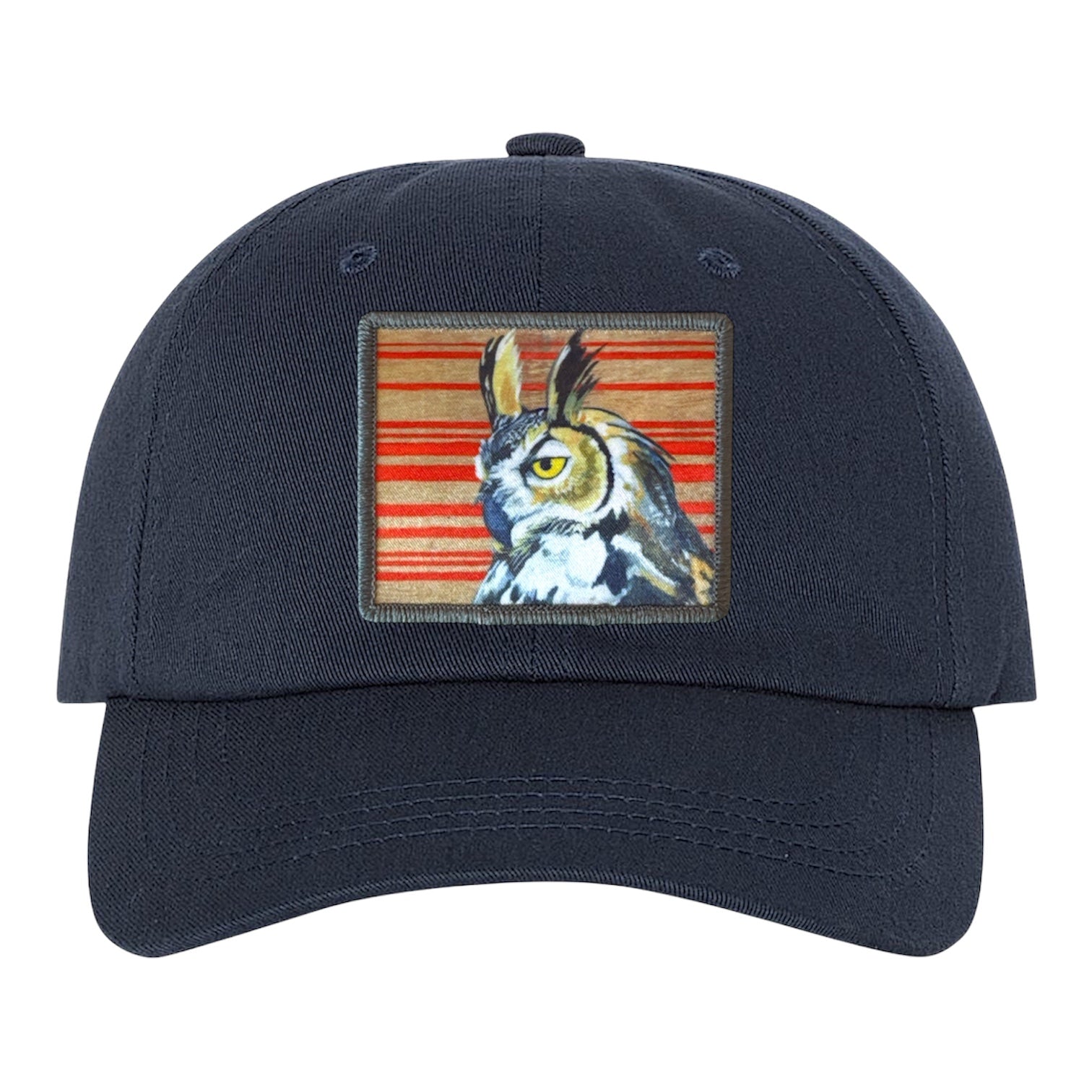 Red Gaia Dad Hat Hats FlynHats Eco-Washed Navy