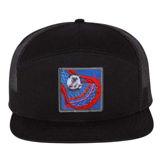 Ball Hog Seven Panel Hat Hats FlynHats Black