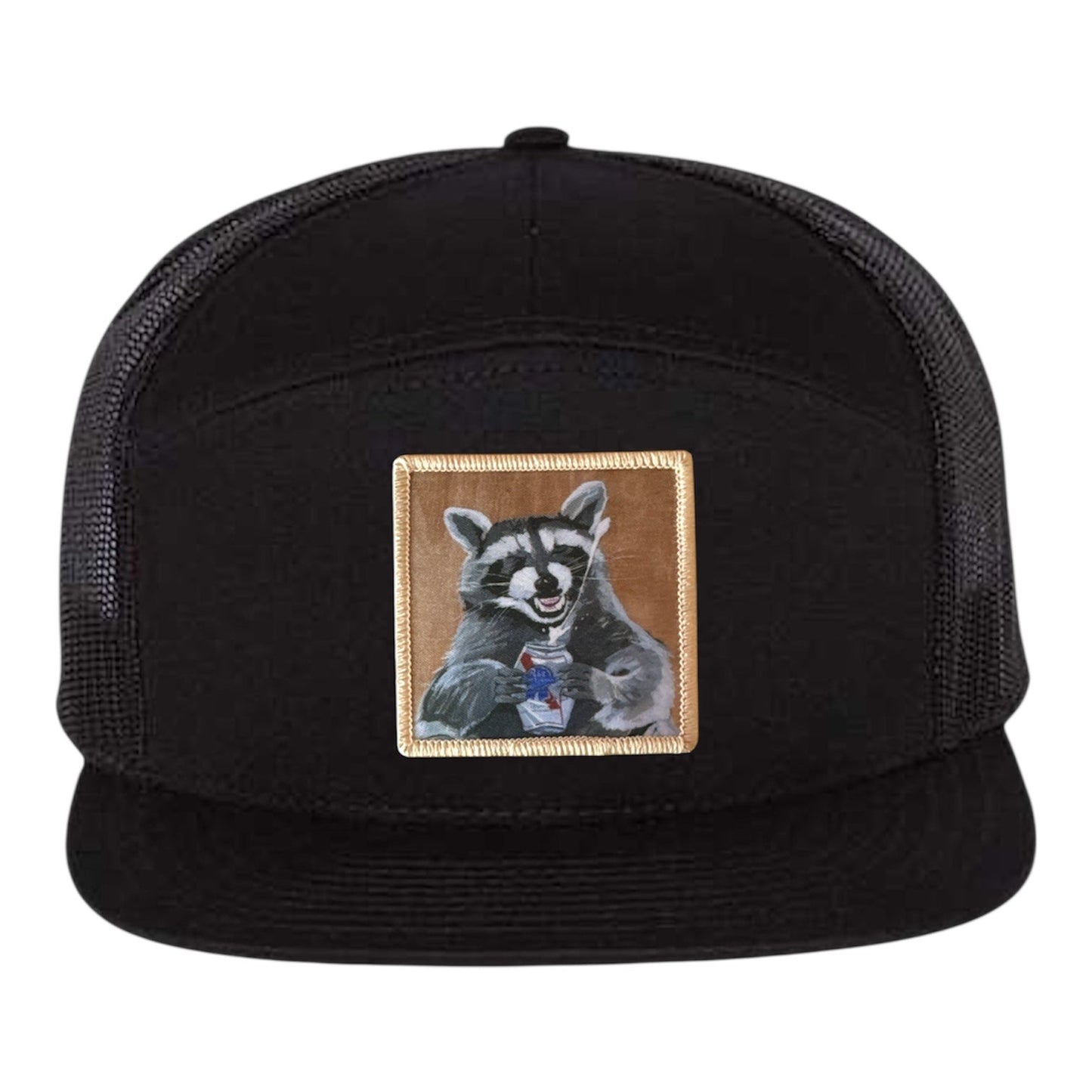 Beer Bandit Seven Panel Hat Hats FlynHats Black