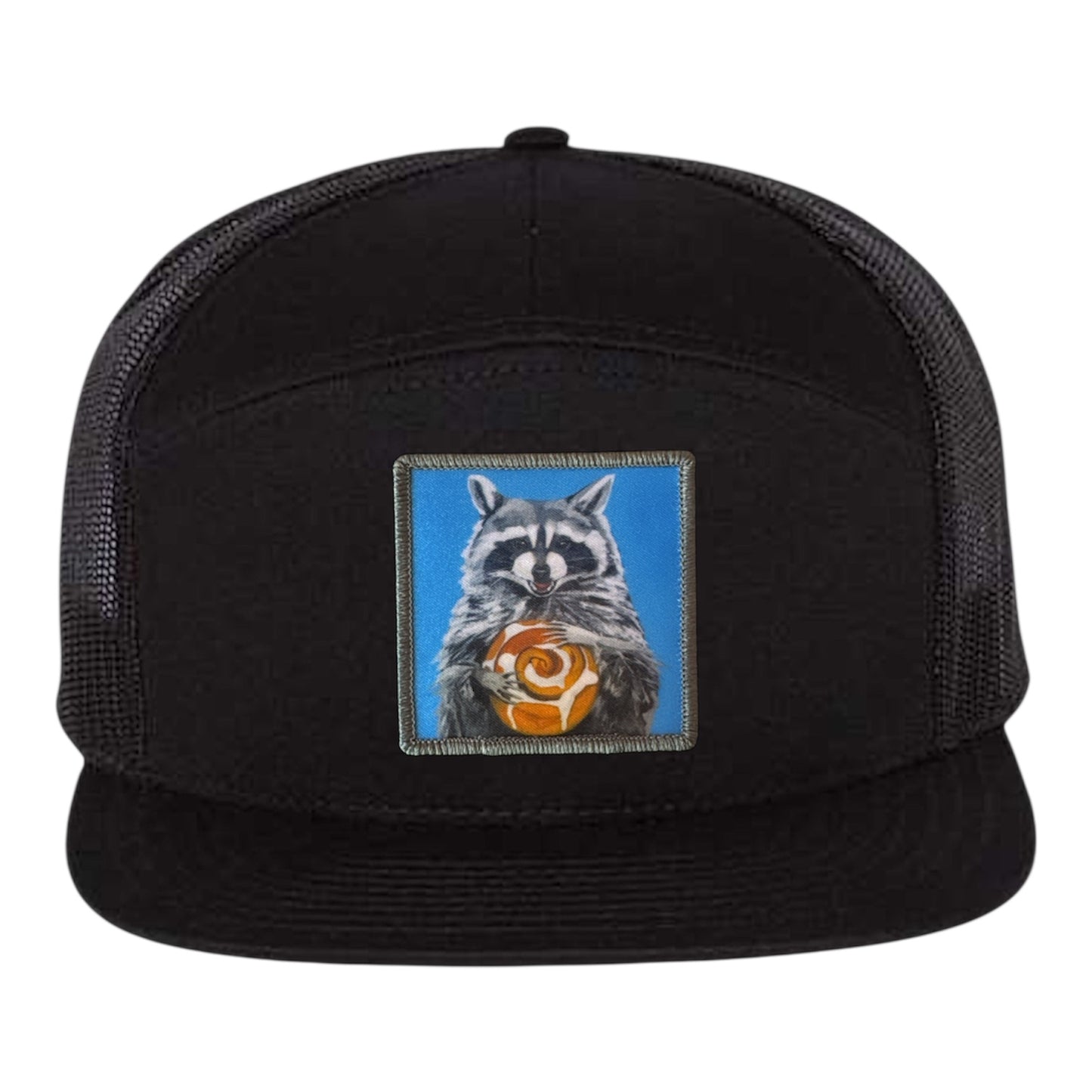 Black Seven Panel Hats Flyn Costello Cinnabun Bandit