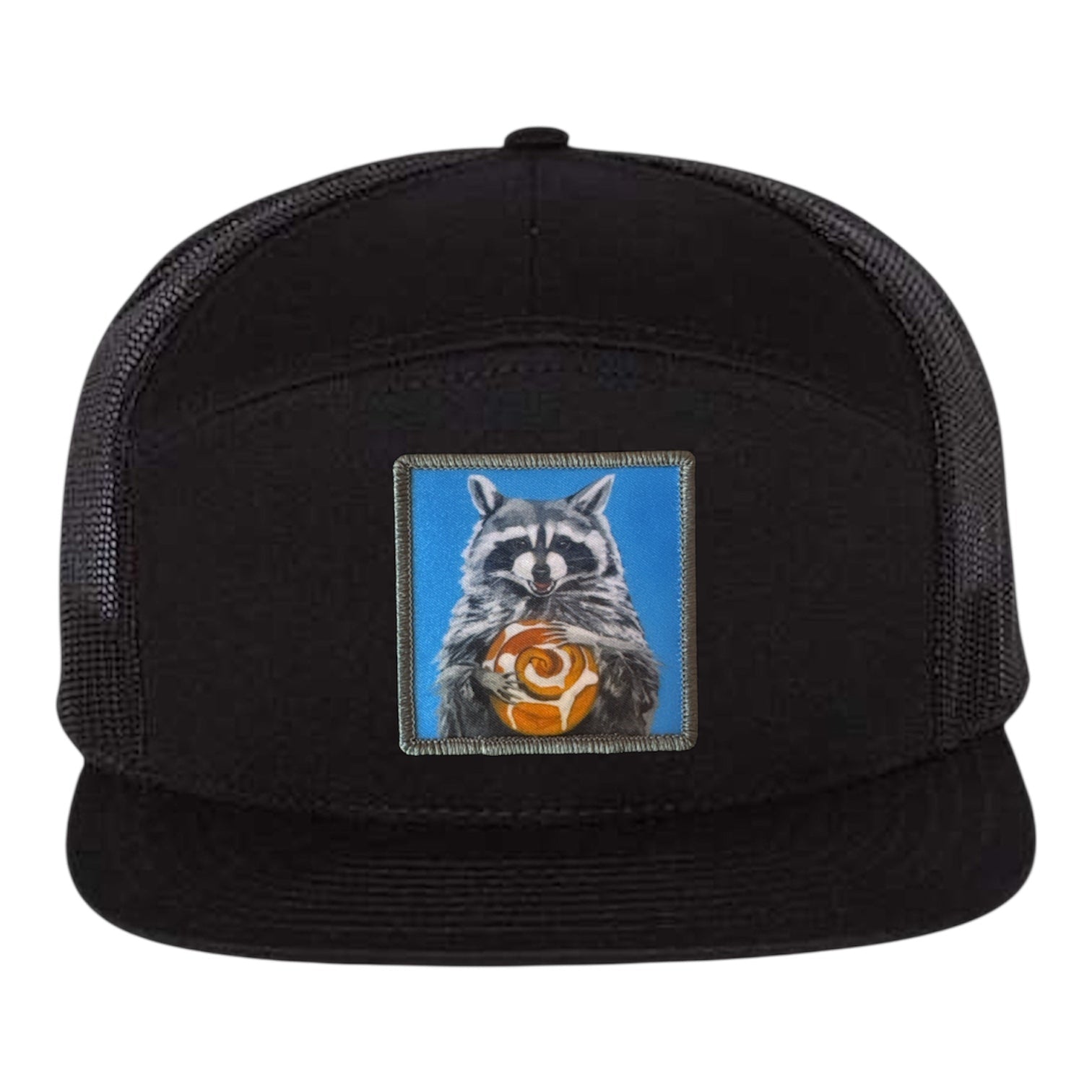 Cinnabun Bandit Seven Panel Hat Hats FlynHats Black