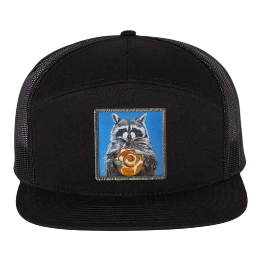 Cinnabun Bandit Seven Panel Hat Hats FlynHats Black