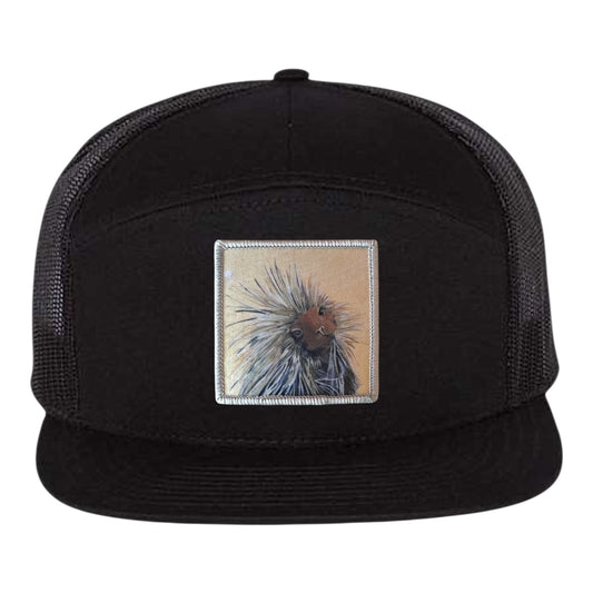 Porcupine Seven Panel Hat Hats FlynHats Black