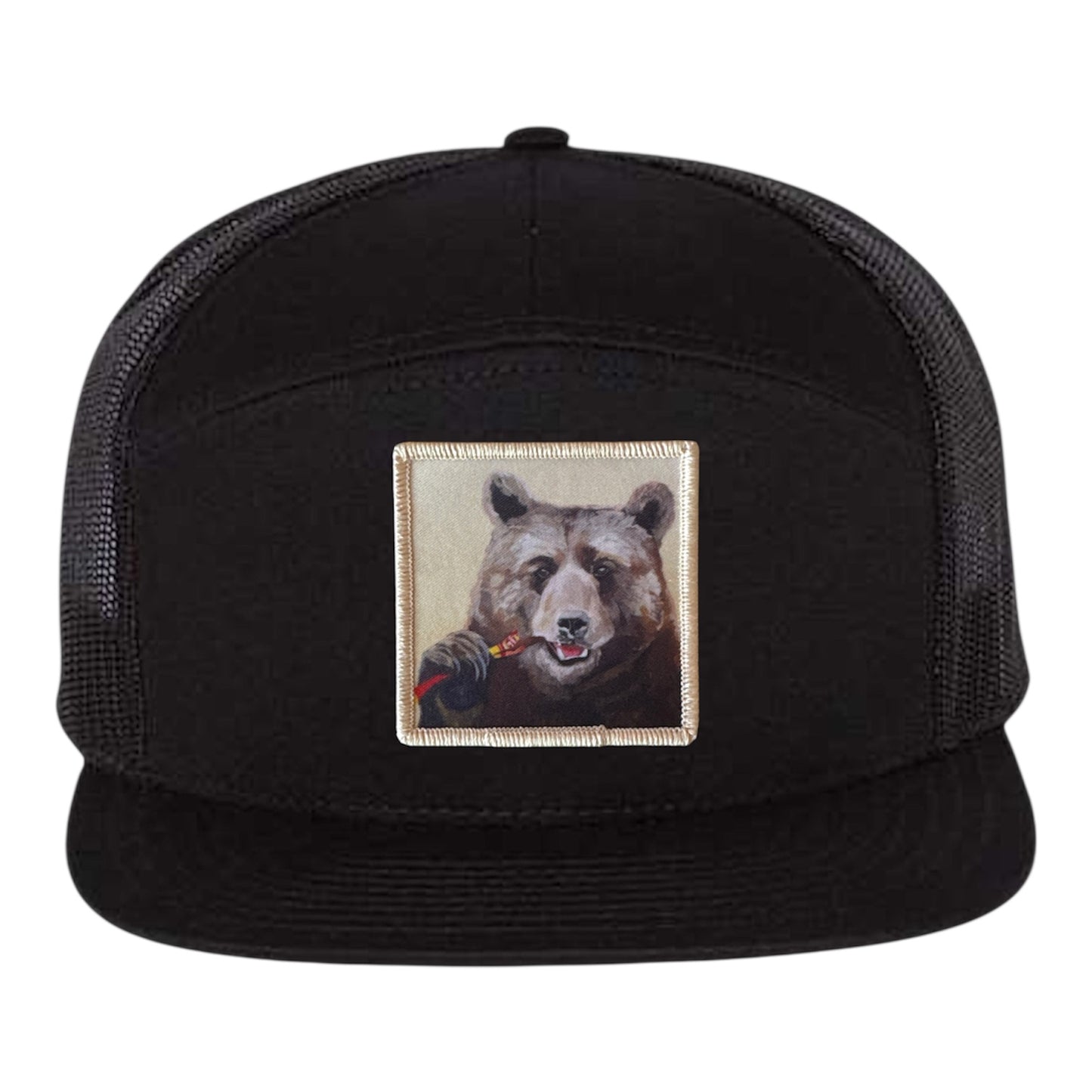 Black Seven Panel Hats Flyn Costello Slim Jimmy