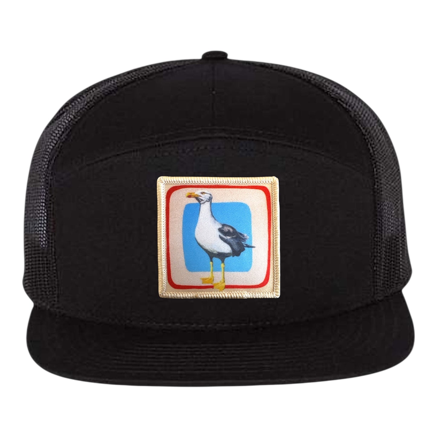 Black Seven Panel Hats Flyn Costello Seagull