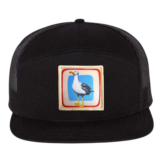 Seagull Seven Panel Hat Hats FlynHats Black