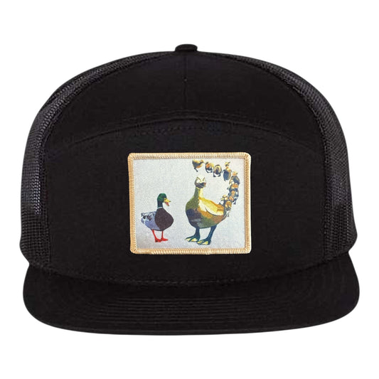 Make Way Seven Panel Hat Hats FlynHats Black