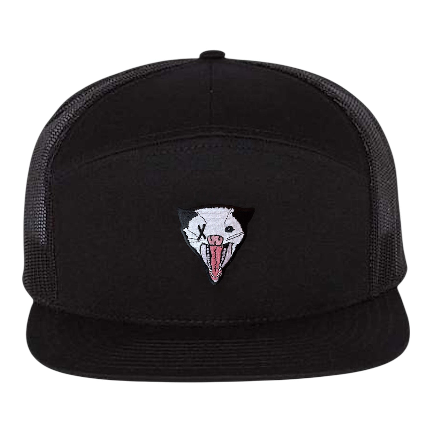Black Seven Panel Hats Flyn Costello Not Dead Yet