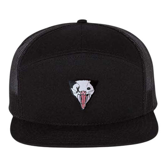 NOT DEAD YET Seven Panel Hat Hats FlynHats Black Small