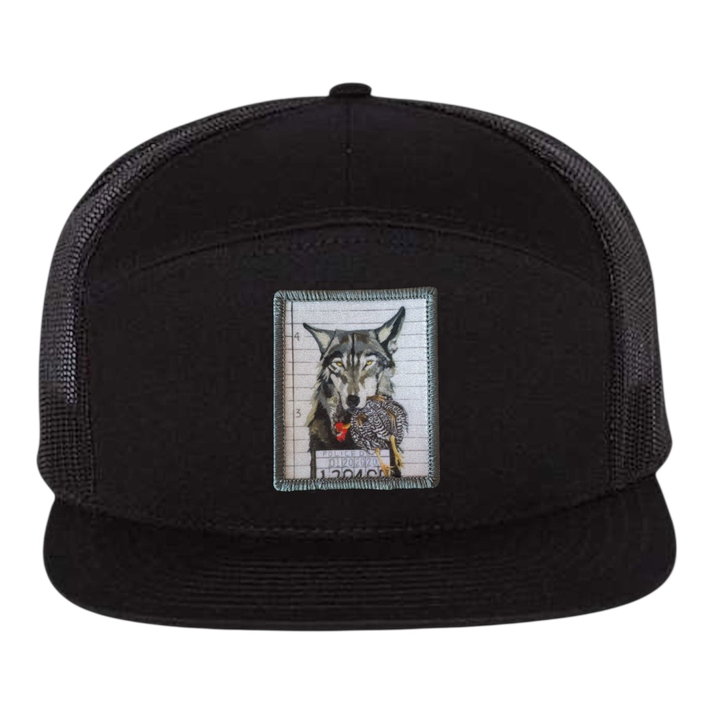 The Usual Suspects: Wolf Seven Panel Hat Hats FlynHats Black