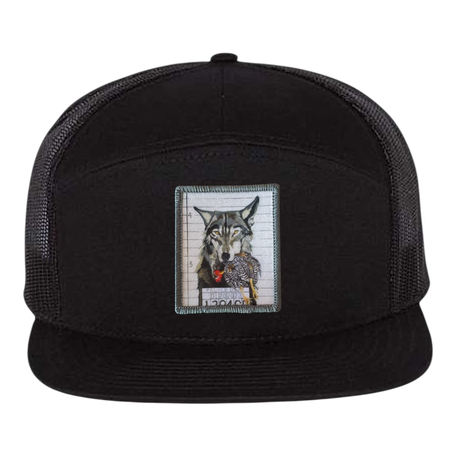 The Usual Suspects: Wolf Seven Panel Hat Hats FlynHats Black