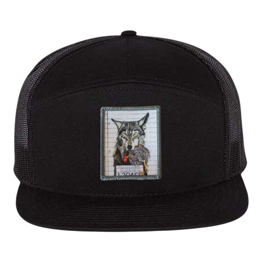 The Usual Suspects: Wolf Seven Panel Hat Hats FlynHats Black