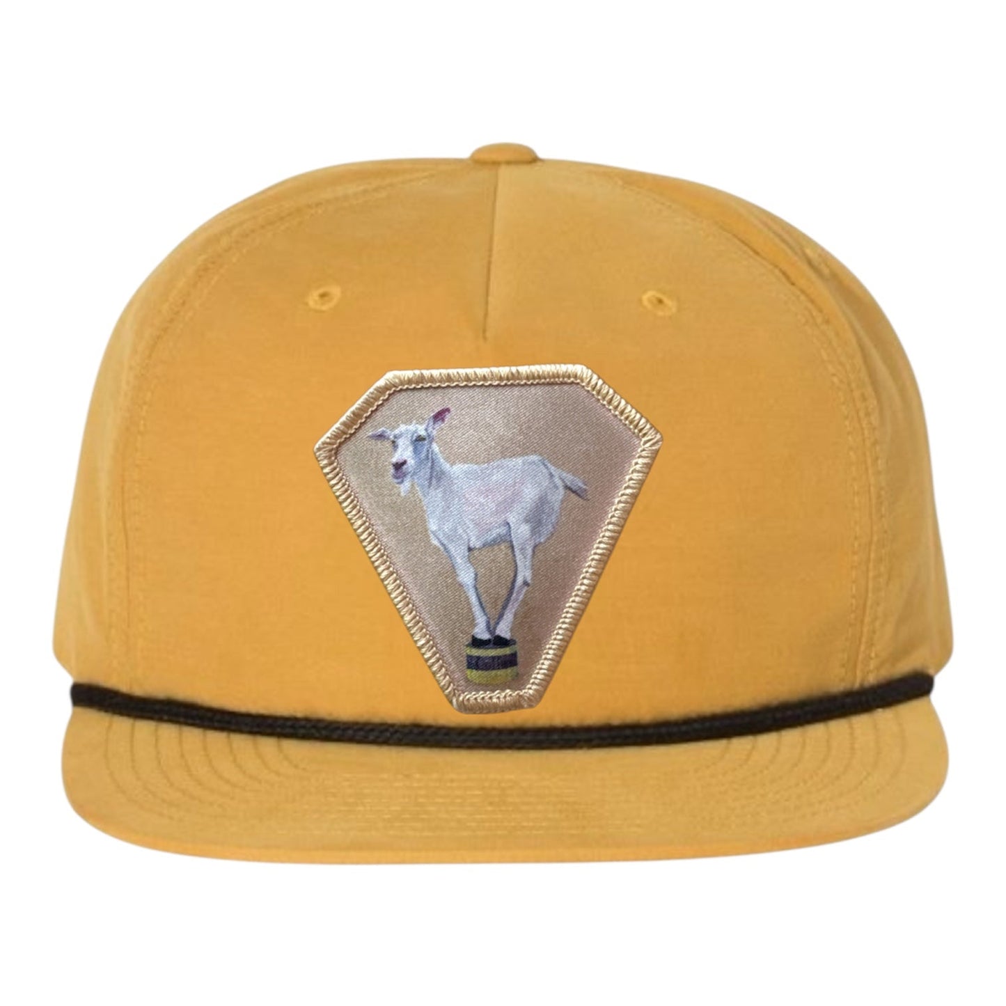 Diamond Goat Rope Cap Hats FlynHats Biscuit/Black