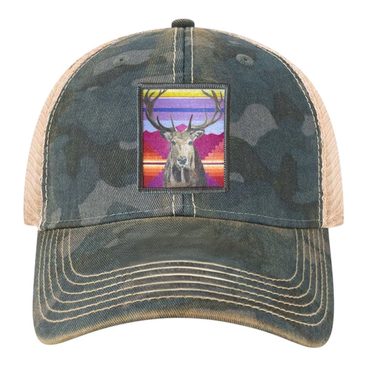 Elk Unstructured Hat Hats FlynHats Navy Camo