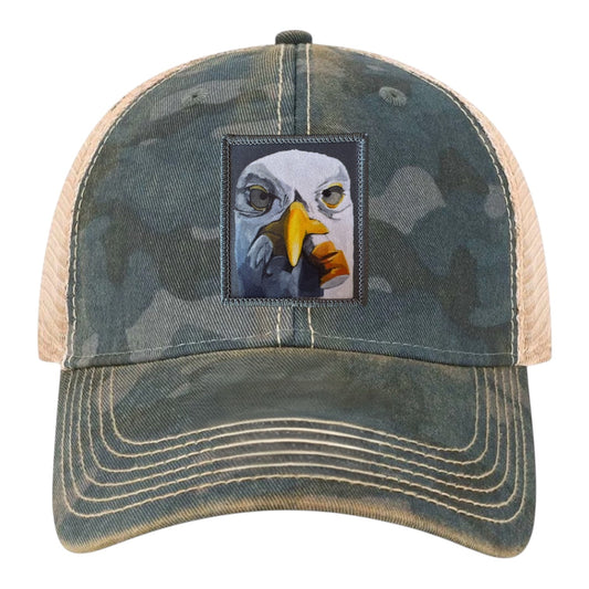 Seagull With Cig Unstructured Hat Hats FlynHats Navy Camo