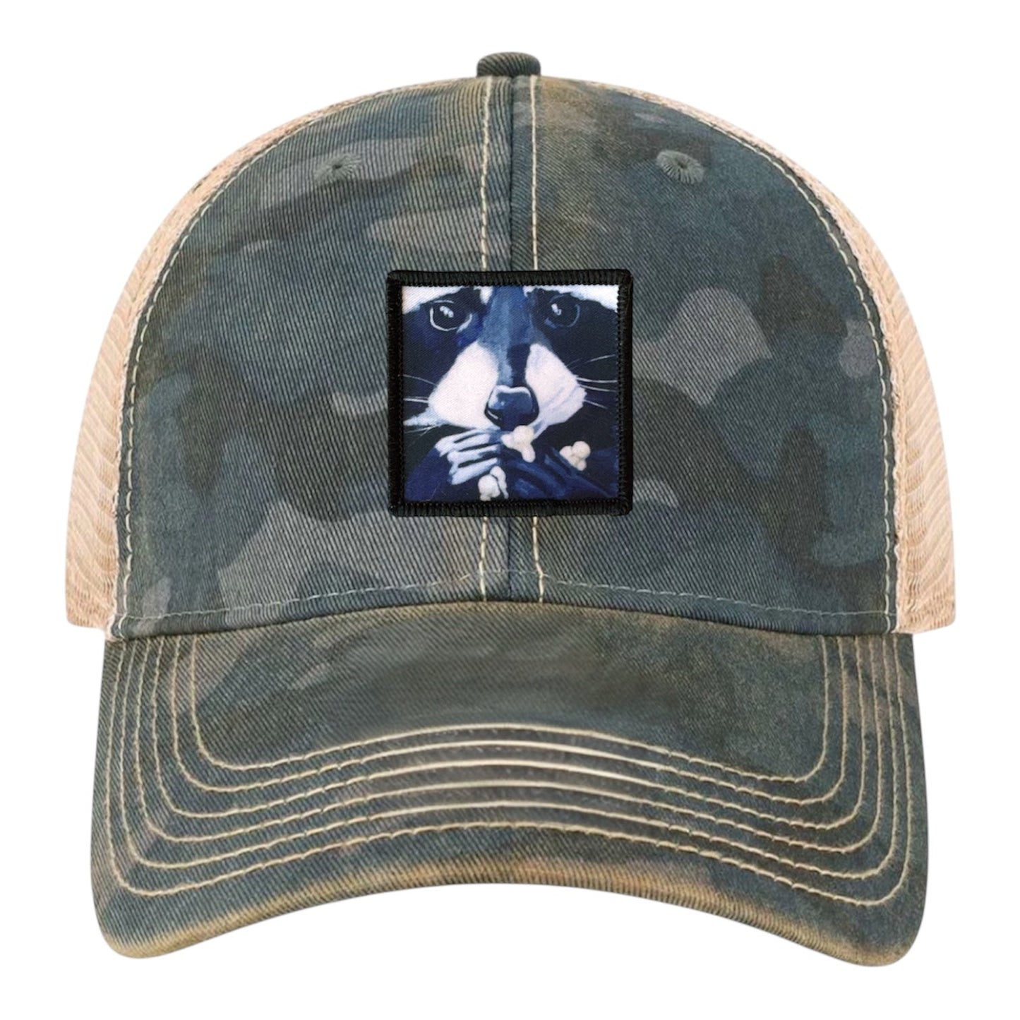 Raccoon Pop Unstructured Hat Hats FlynHats Navy Camo
