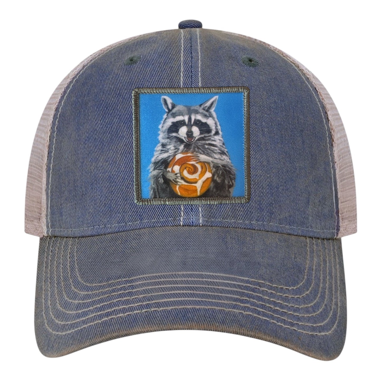 Cinnabun Bandit Trucker Hat Hats FlynHats Navy/Khaki