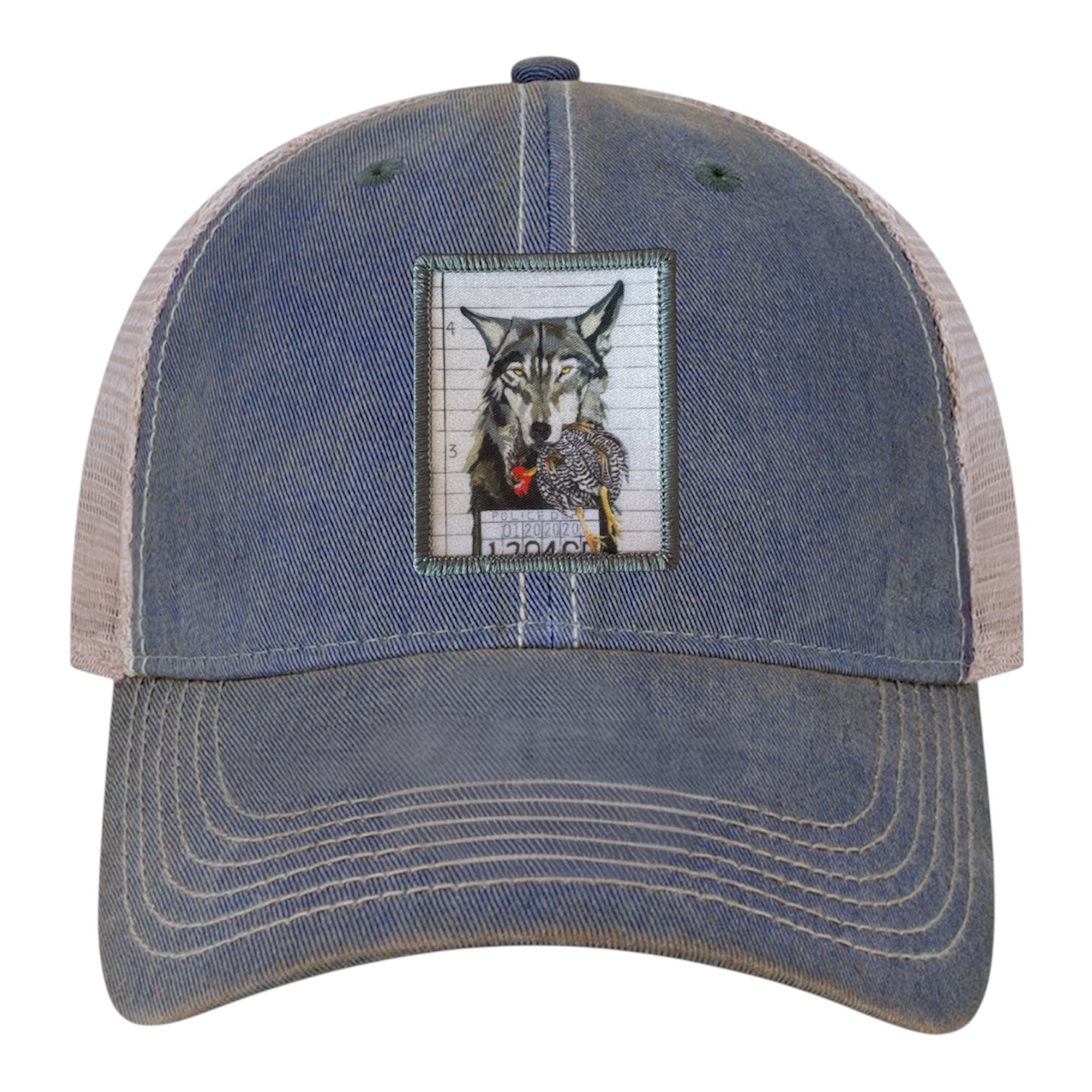 Navy/ Khaki Trucker Cap Hats FlynHats The Usual Suspects: Wolf