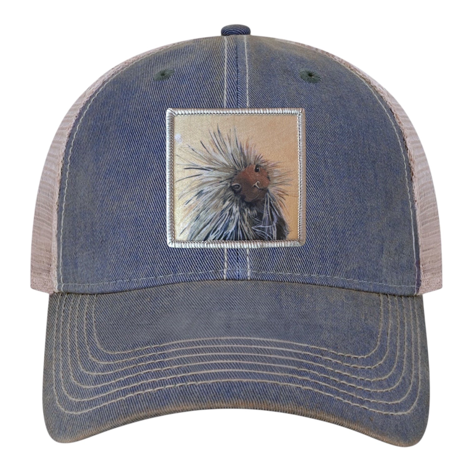 Navy/ Khaki Trucker Cap Hats FlynHats Porcupine