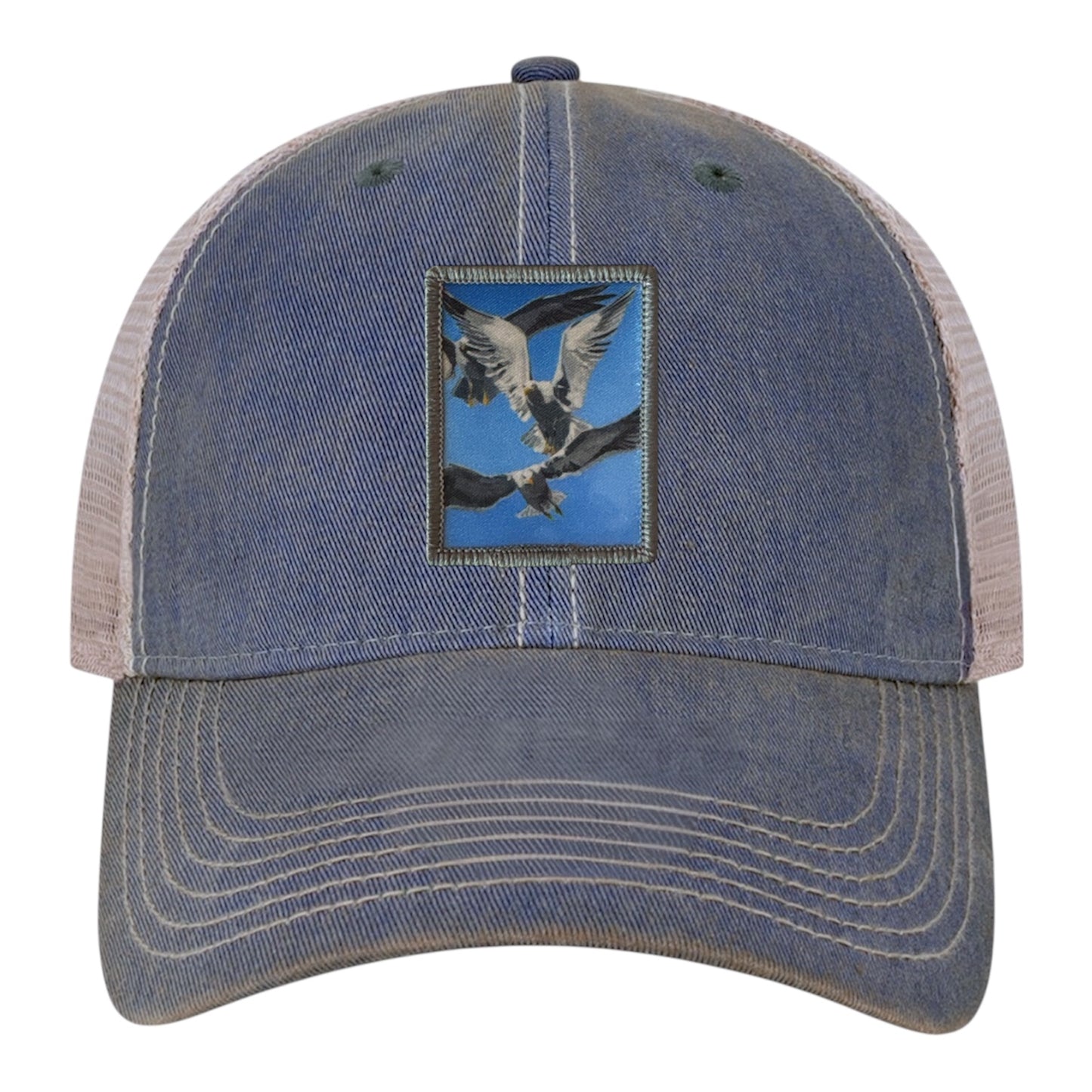 Navy/ Khaki Trucker Cap Hats FlynHats Flock Of Gulls