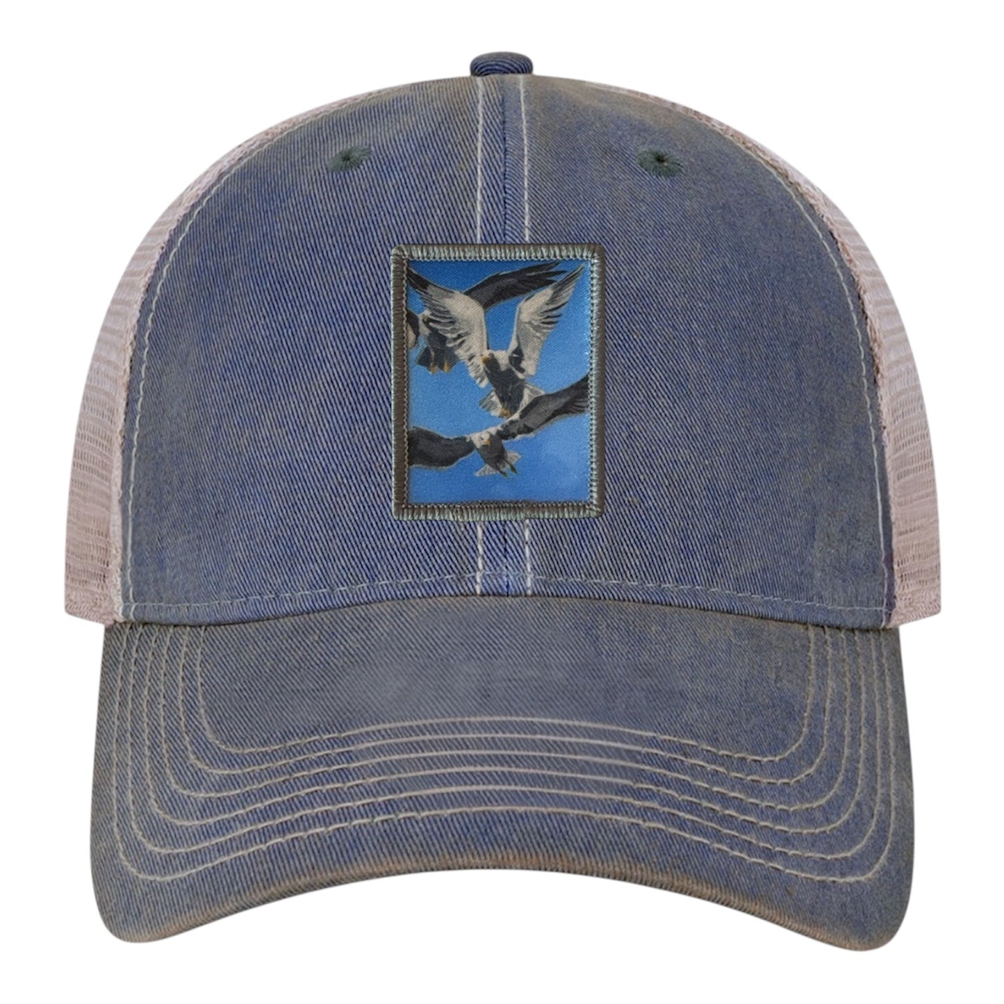 Flock Of Seagulls Trucker Hat Hats FlynHats Navy/Khaki