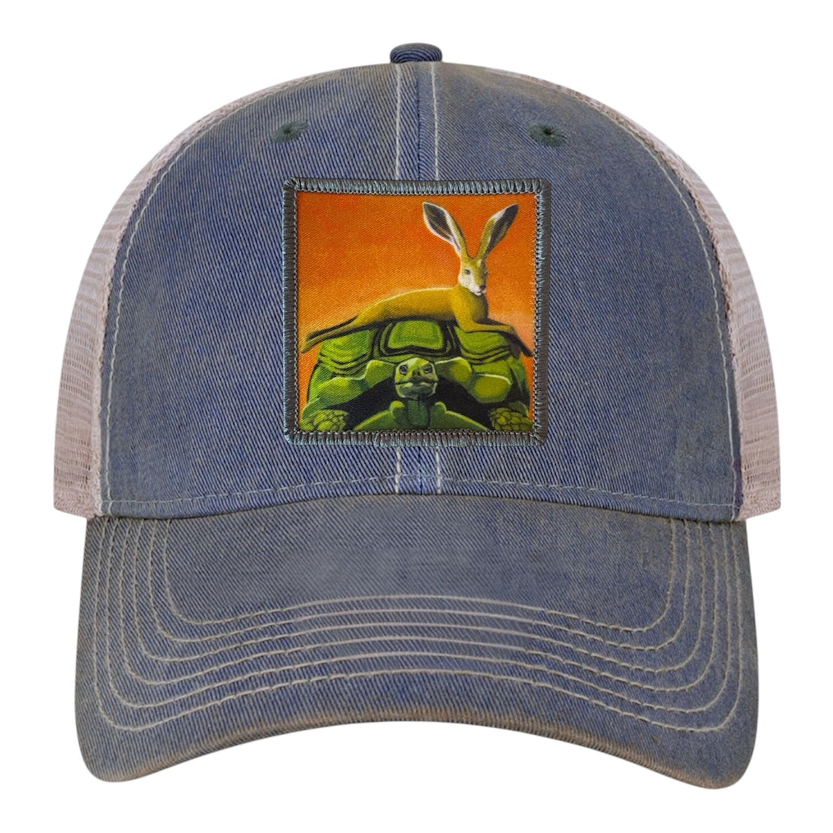 The Tortoise by a Hare Trucker Hat Hats FlynHats Navy/Khaki